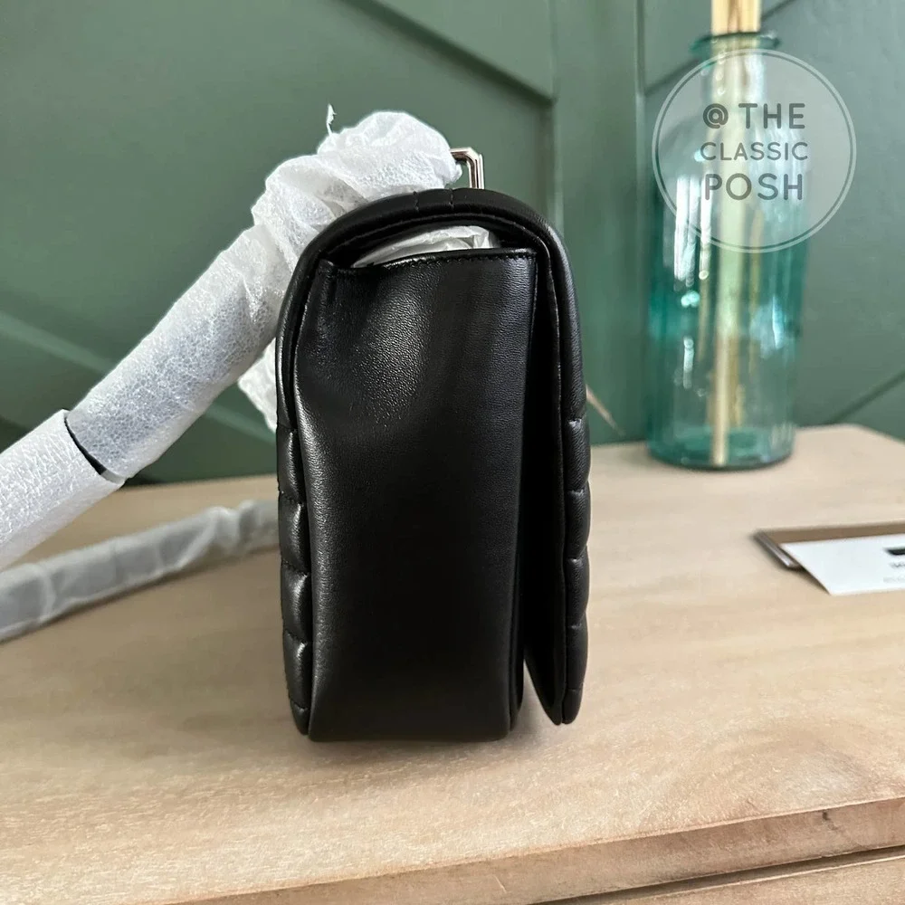 ❌SOLD❌NEW Buberry Lola Medium Black Lambskin Silver HW Bag Shoulder Crossbody - Picture 7 of 11